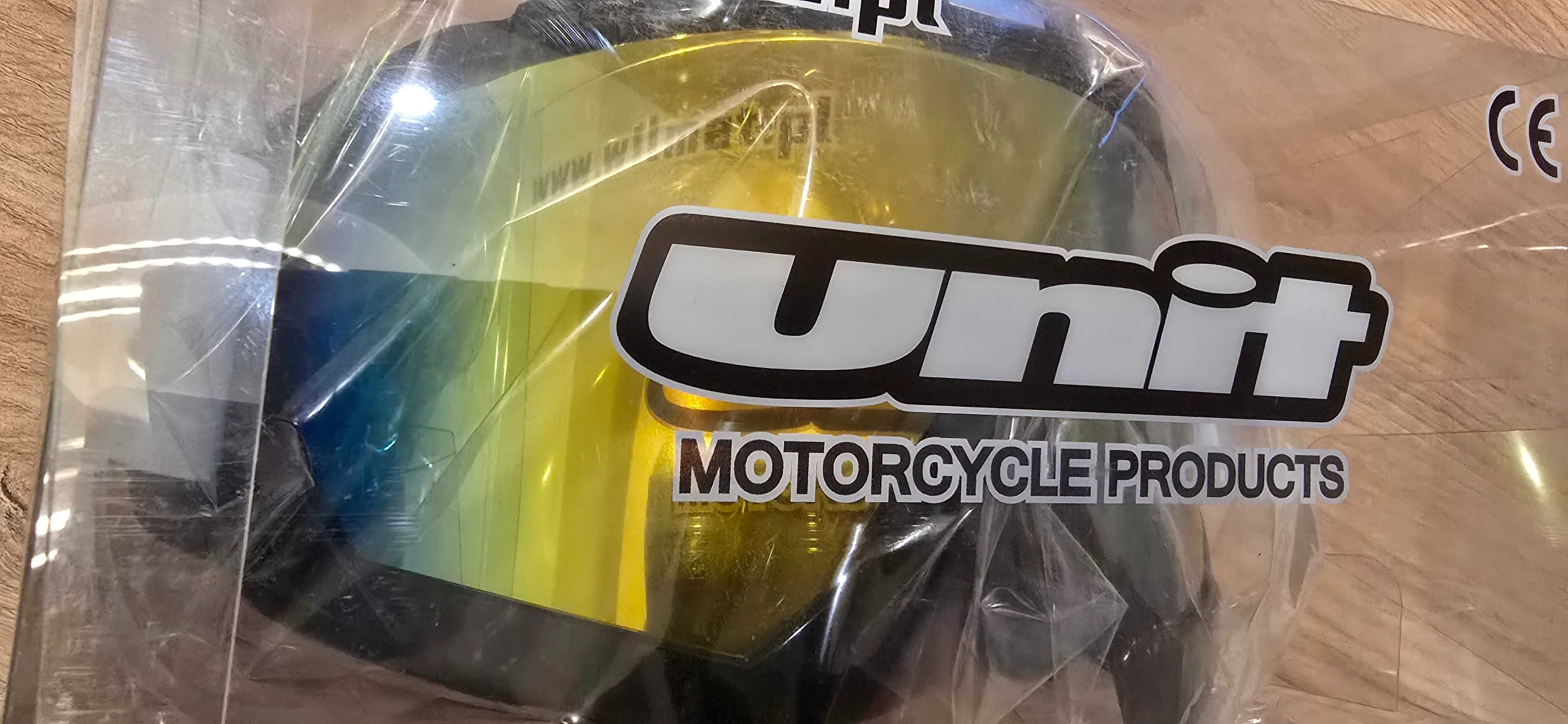 Gogle Unit na hulajnogę, ATV, quada, motor, złota lustrzanka, NOWE