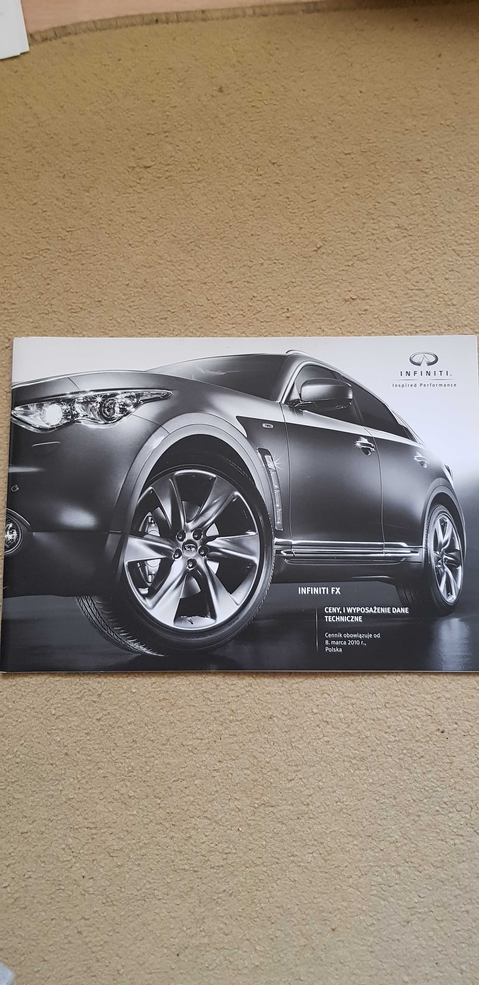 Prospekt Infiniti FX 2010r. cała gama