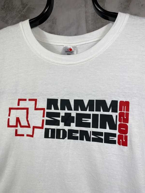 Rammstein odense biała koszulka white tee rock metal grunge emo punk