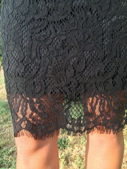 Saia renda preta, H&M, S/M, vintage