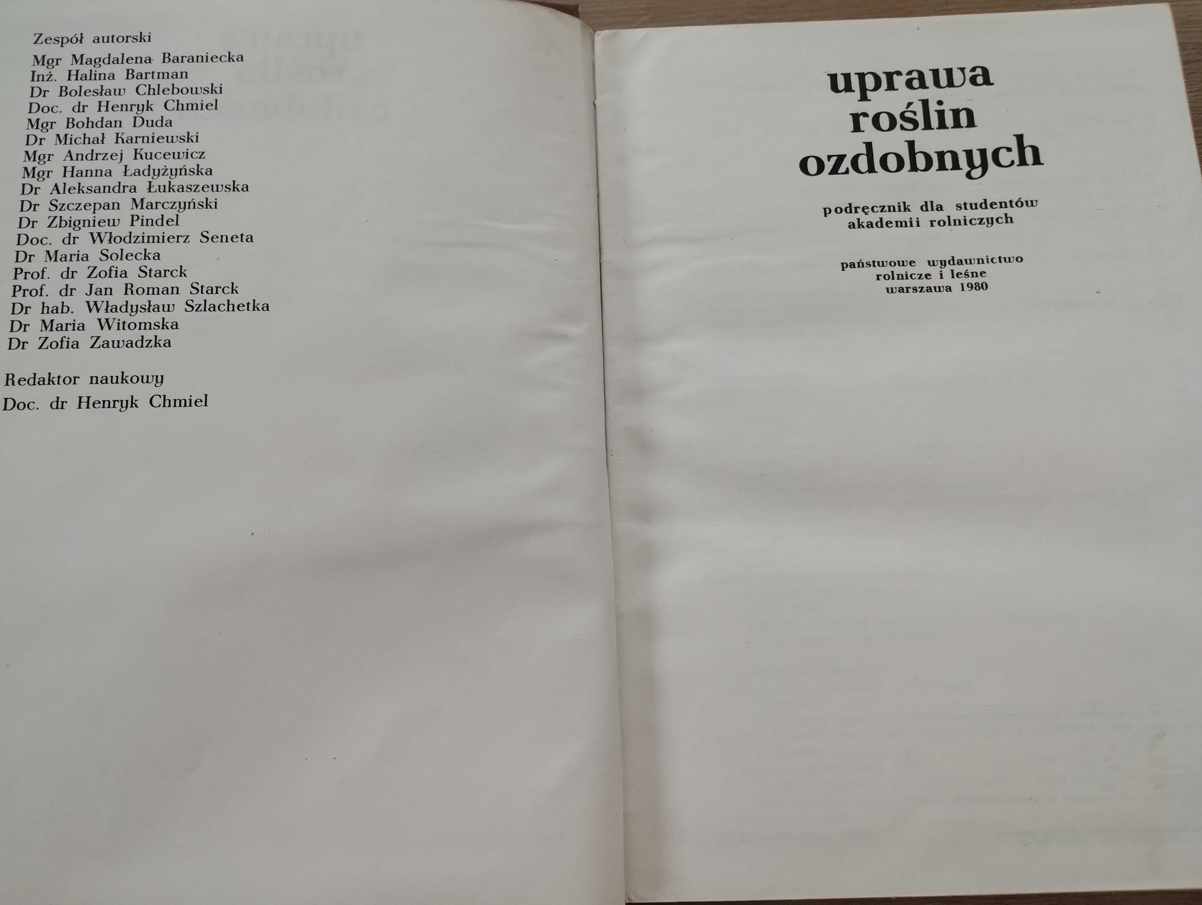 Baraniecka Uprawa roślin ozdobnych podręcznik dla studentów akademii