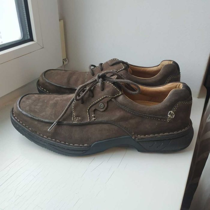 Шкіряні демі туфлі Clarks 7G 41-43р. 28 см. коричневі весна осінь