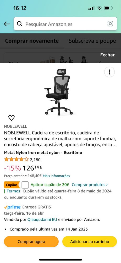 Cadeira escritorio