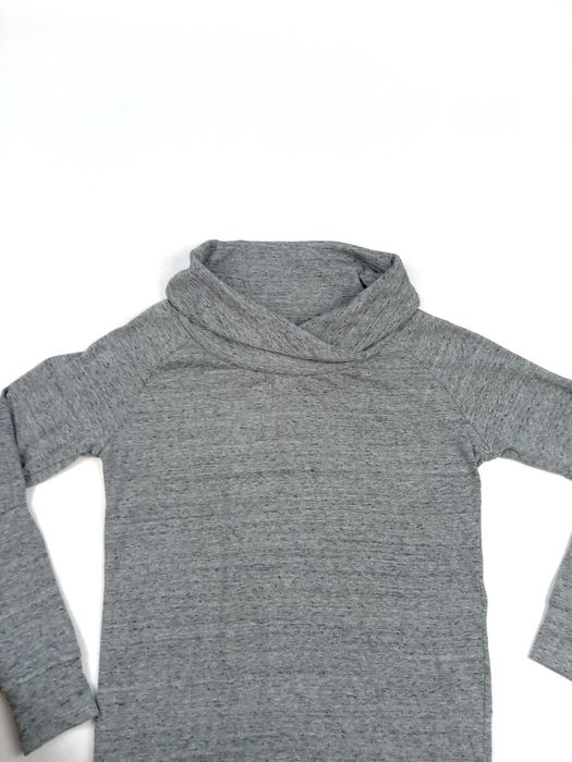 Szara miękka bluza męska z długim rękawem i kominem Diverse XS/S