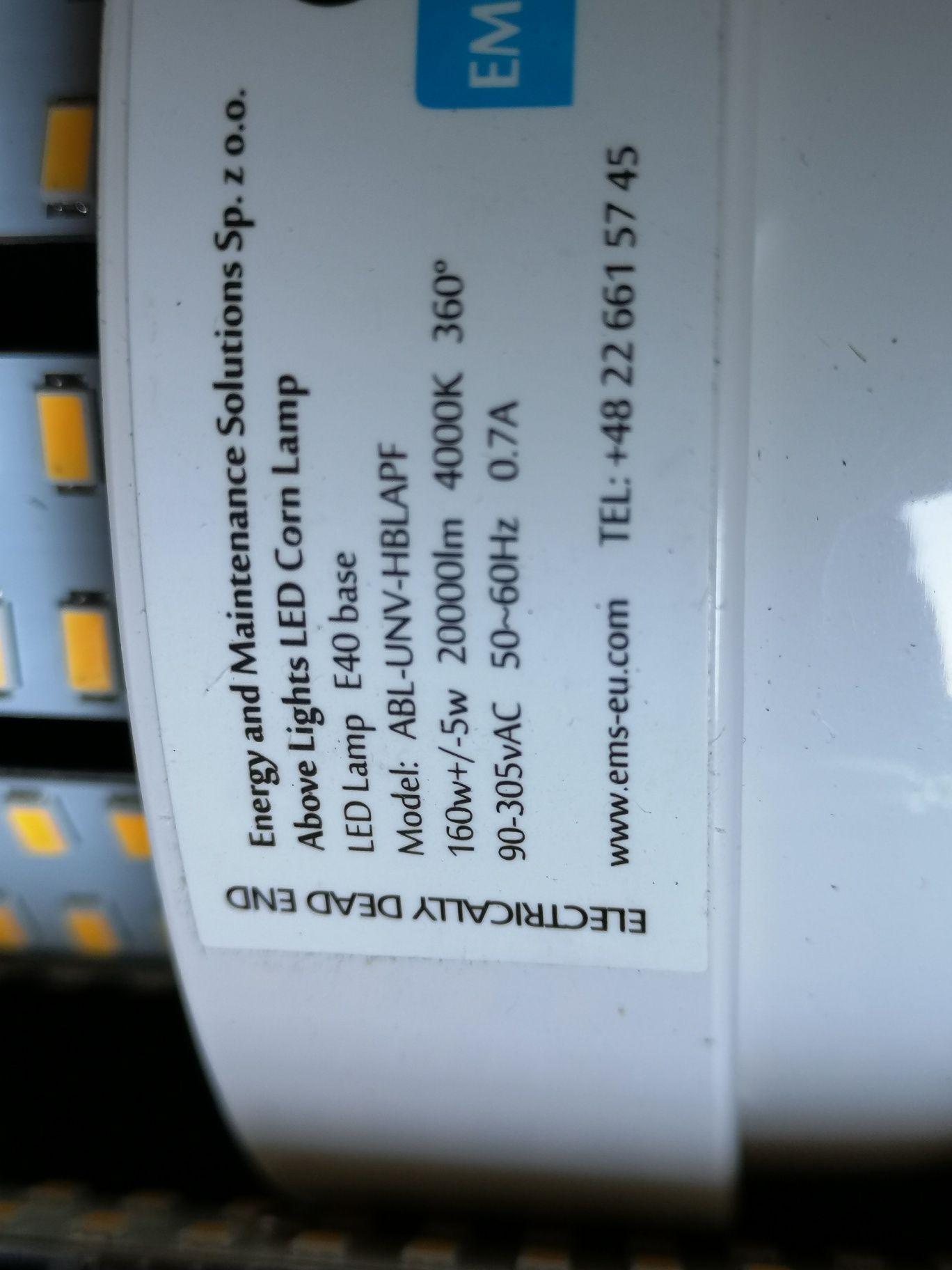 Żarówka LED corn 160 W