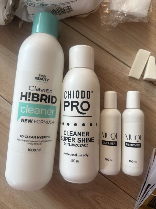 Zestaw do paznokci - cleaner, patyczki, pilniki