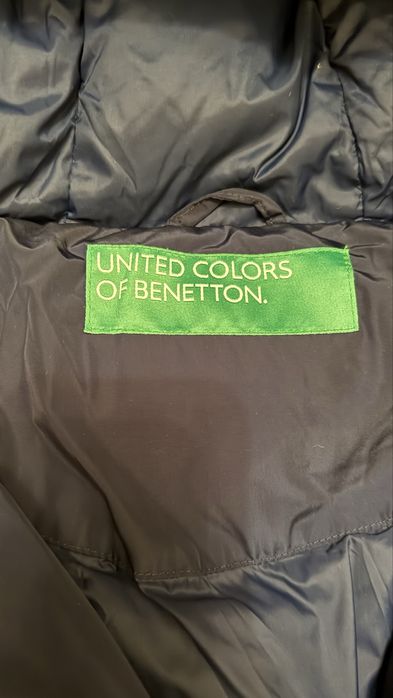 Пуховик Benetton 80% пух 20% перо,размер С-М