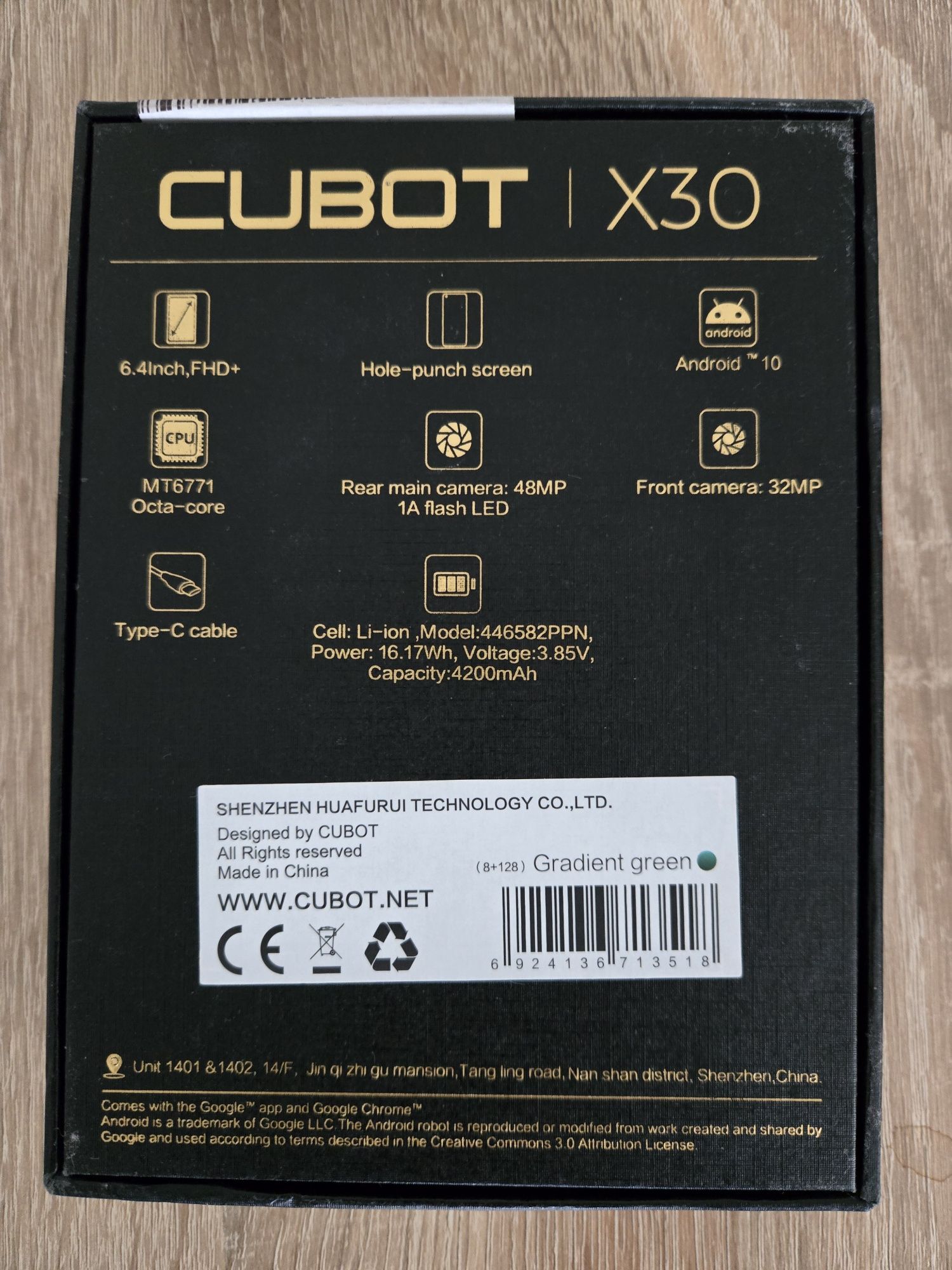 CUBOT X30 6,4' 8/128GB DUAL SIM NFC igła