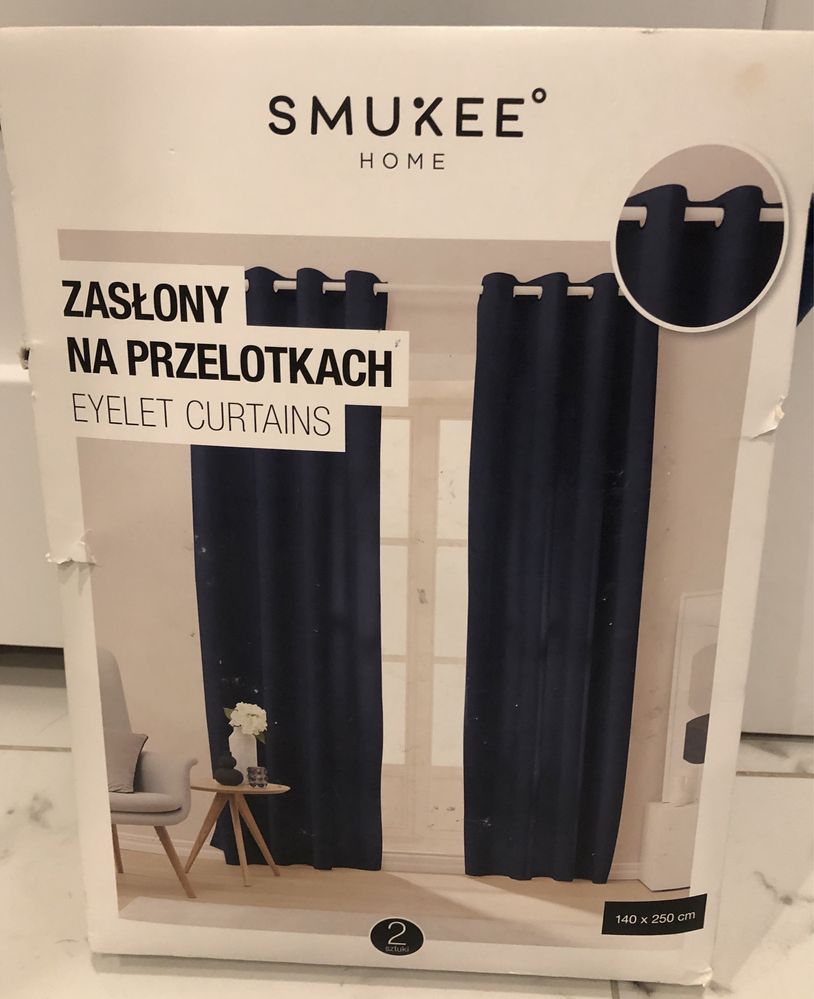 Zaslony aksamitne na przelotkach 140x250