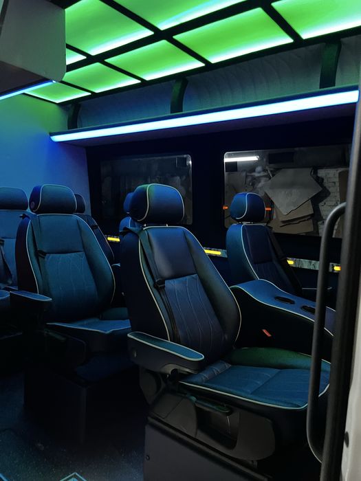 Перетяжка обшивка салонов Переобурудование микроавтобусов