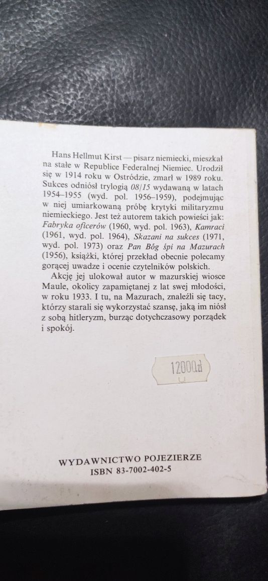 "Pan Bóg śpi na Mazurach" H. Kirst