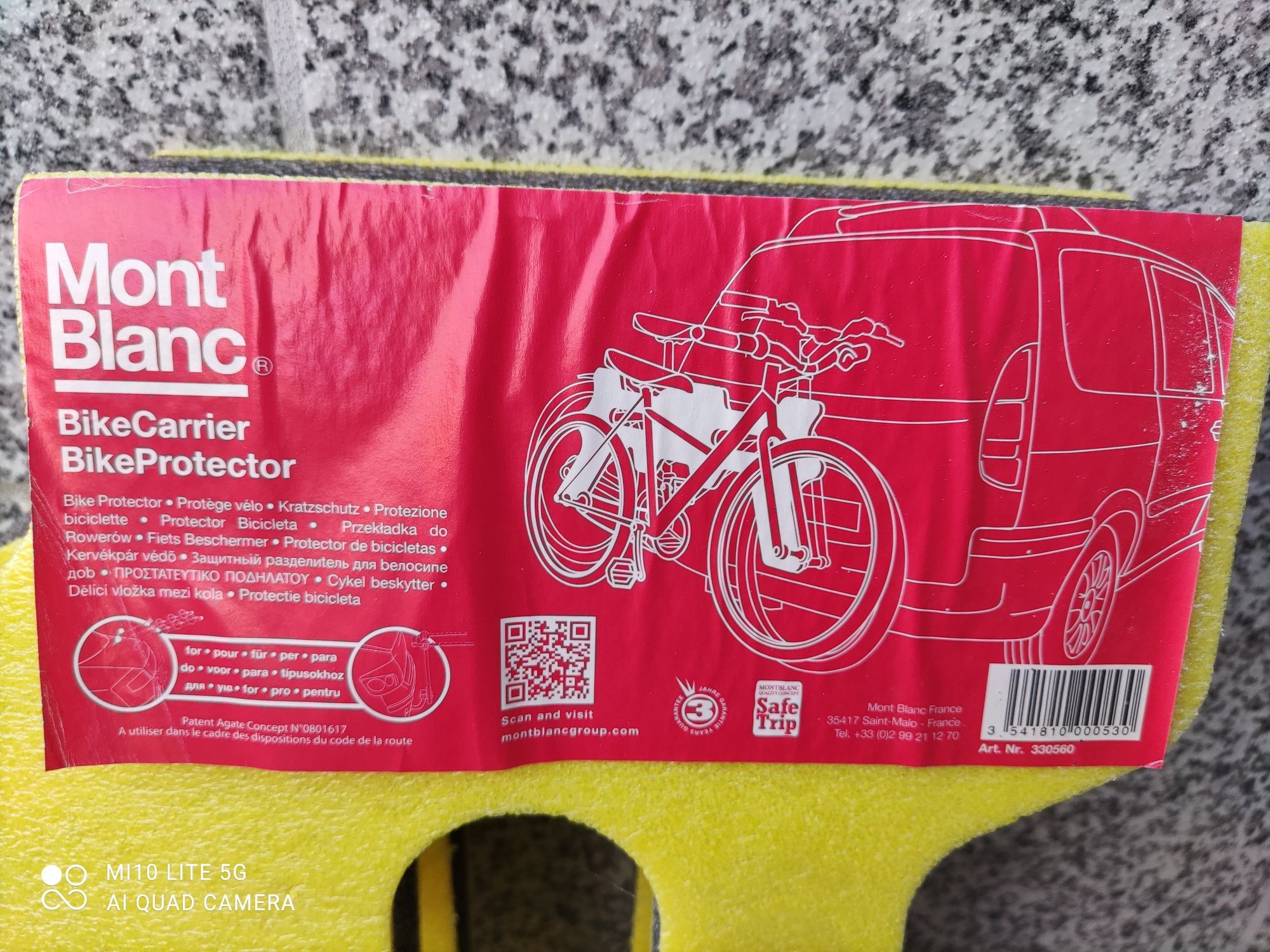 Por estrear, Proteção da Montblanc para porta-bicicletas traseiro