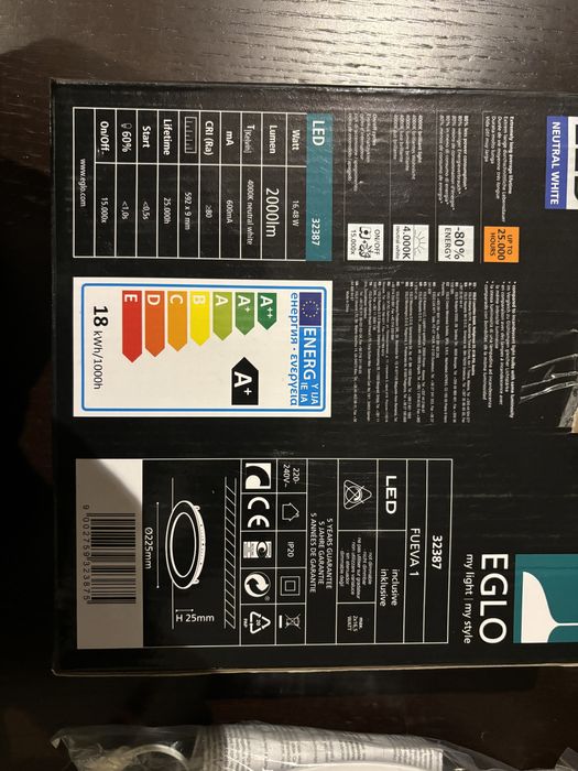 Focos de encastrar LED Eglo Fueva 1