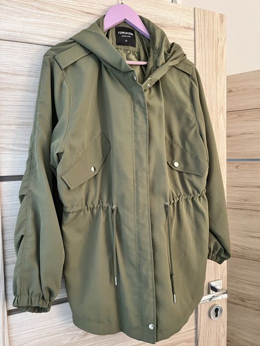 Kurtka jesienna parka zielona khaki XL