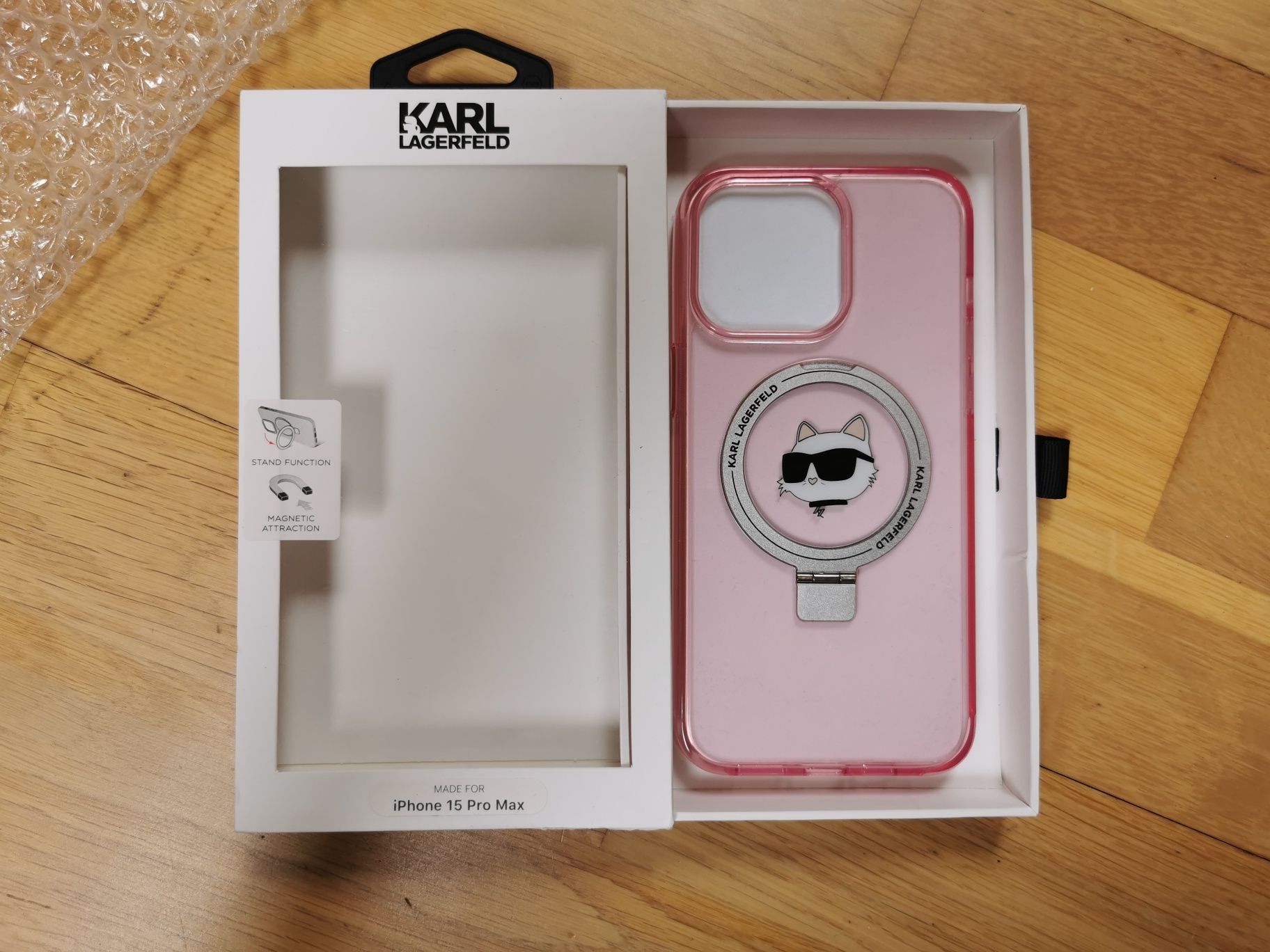 Etui Karl Lagerfeld do Apple iPhone 15 Pro Max różowy