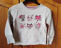 Bluzka dziewczęca bawełniana w koty, SMYK,  116 cm