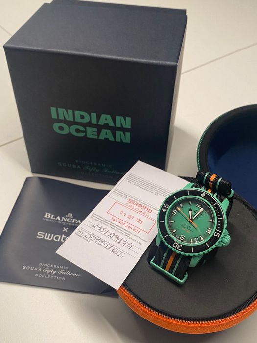 Relógio Swatch x Blancpain Indian Ocean
