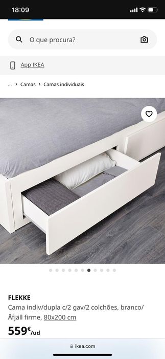 Cama dulpa branca com gaveta