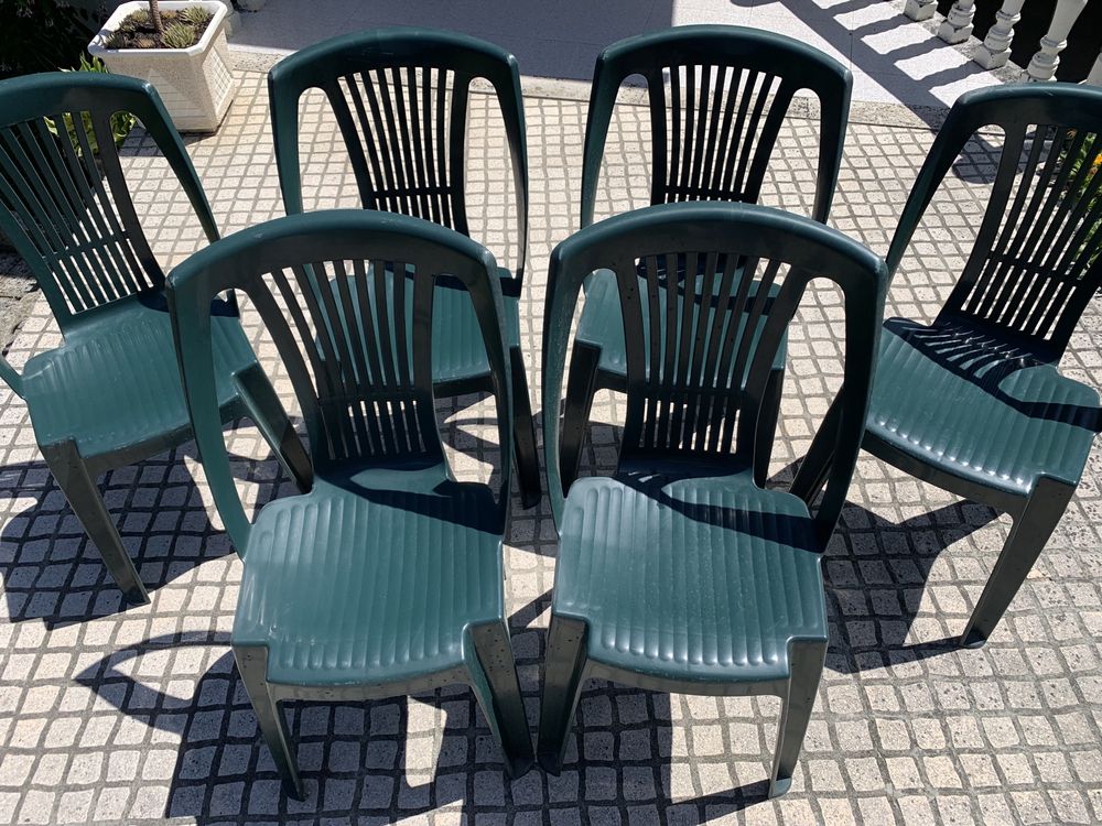 Conjunto de 6 cadeiras para exterior