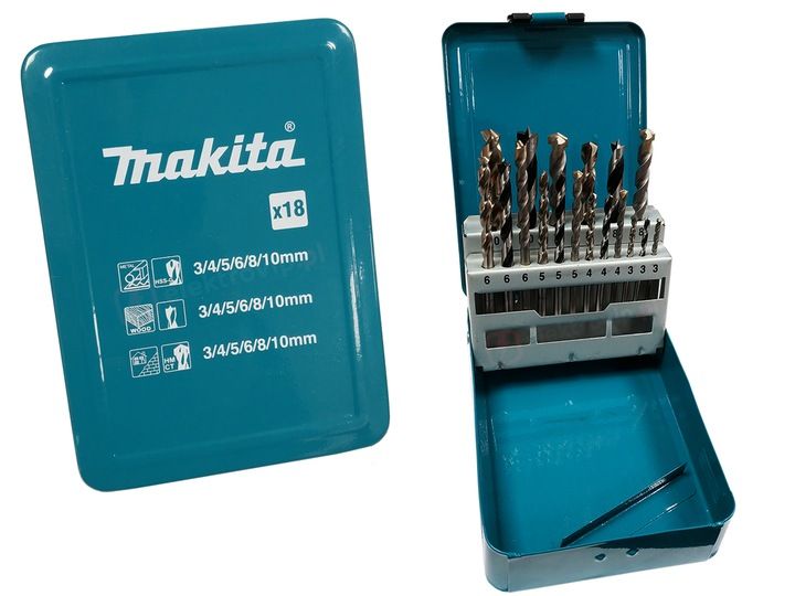 Makita D-46202 Wiertła Do Metalu Drewna Kamienia