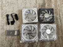 4 nowe wentylatory ARGB 120mm + rozdzielacz + sterownik
