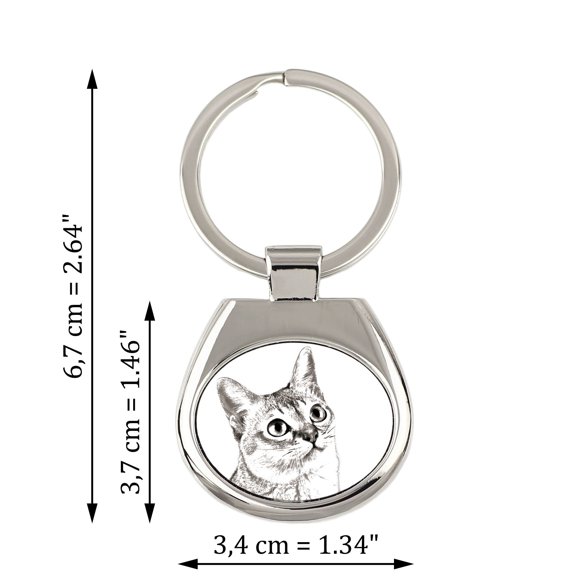Kot singapurski brelok ze zdjęciem kota Art-Dog