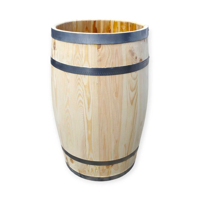 beczka drewniana 135L  dekoracja ogrodowa  donica kwietnik deszczówka