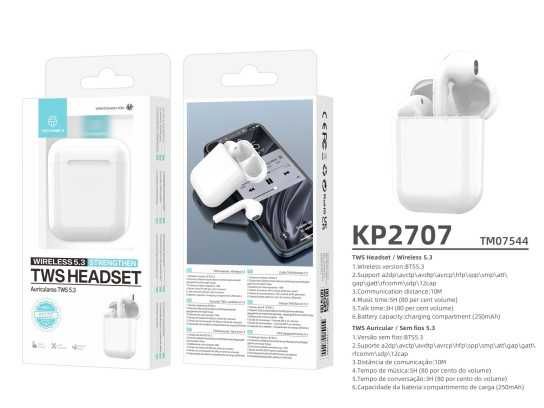 Techancy Auricular TWS KP2707, Versão sem fios Bluetooth 5.3