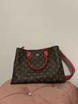 Torebka Louis Vuitton A4, brązowo czerwona