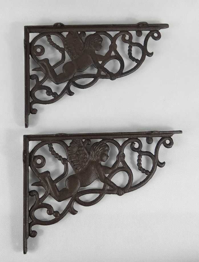 Wsporniki półka podpórka wieszak żeliwo 27x18.5cm AMOR  6par posiadam
