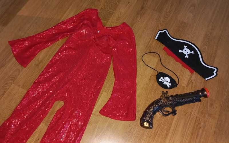 Pirat piratka 3 4 lata kostium gimnastyczny strój halloween