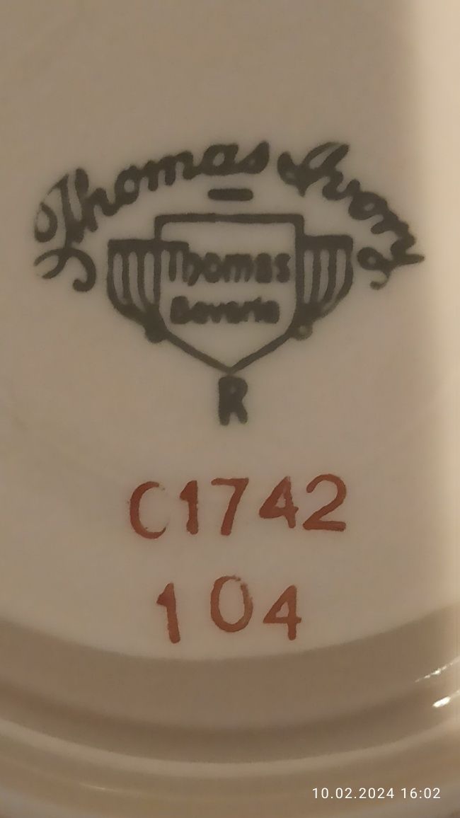 Porcelana Bawaria Thomas Ivory Jubiler Złocona Piękna