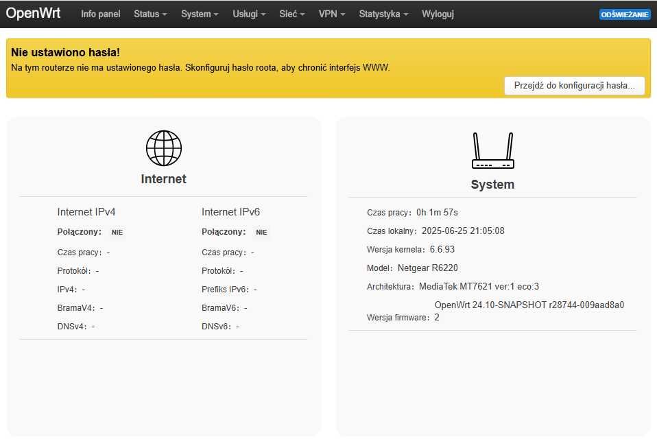 Router NetGear R6220 OpenWrt 24.10