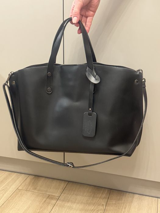 Сумка шопер, шкіряна без дефектів італійська