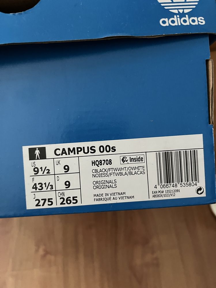 adidas campus tamanho 43