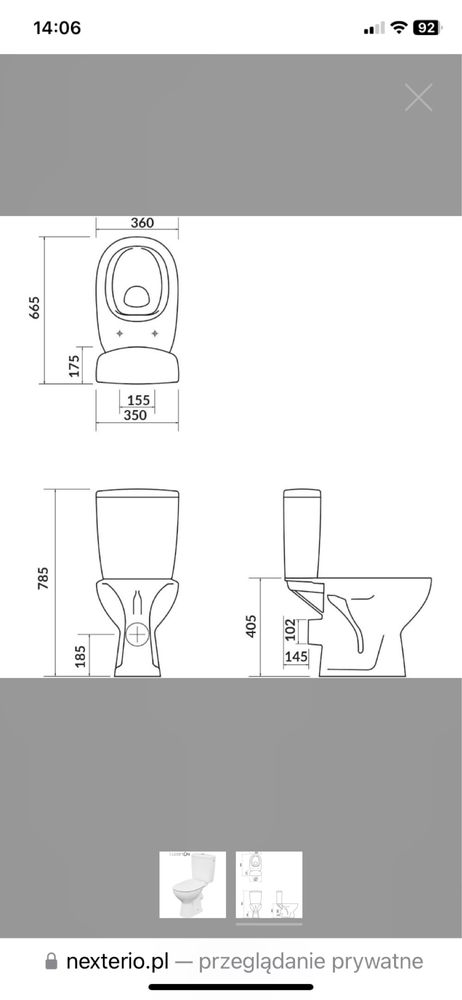Nowy Kompakt WC ARTECO 3/5 + deska wolnoopadajaca