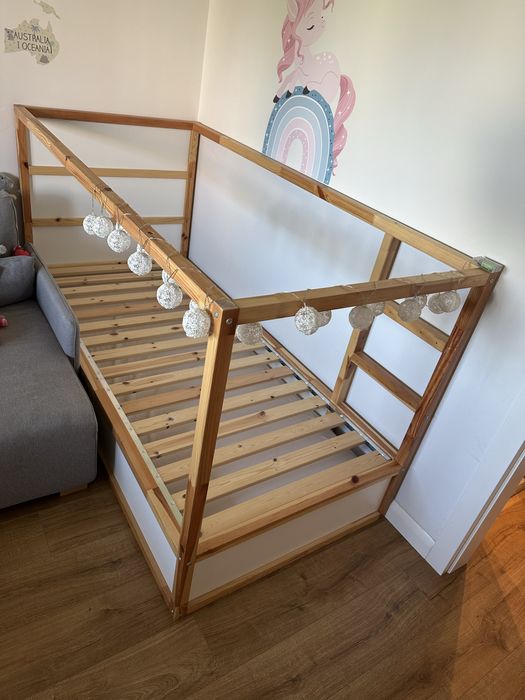 używane łóżko Ikea Kura z dodatkowym stelażem
