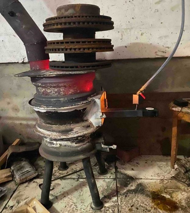 5-25кВт! Горелка на отработке/масле в печь буржуйку, булерьян, котел