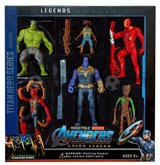 Avengers Zestaw 5 Figurek Hulk Thanos Spider Man