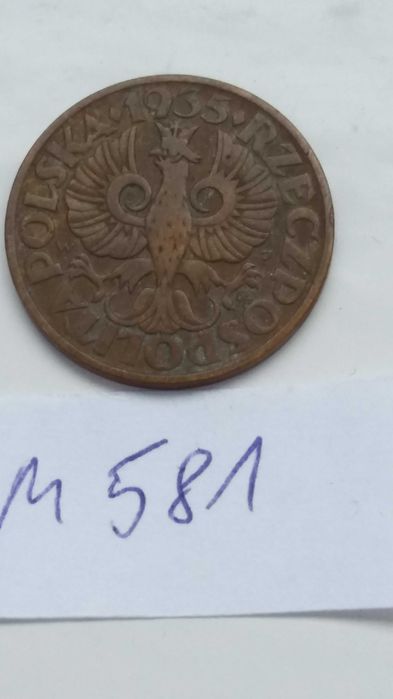 =Xk M581, stara moneta polska 5 groszy 1935 ładna