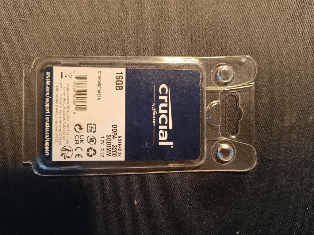 Memórias DDR4 16G - 3200 SODIMM crucial
