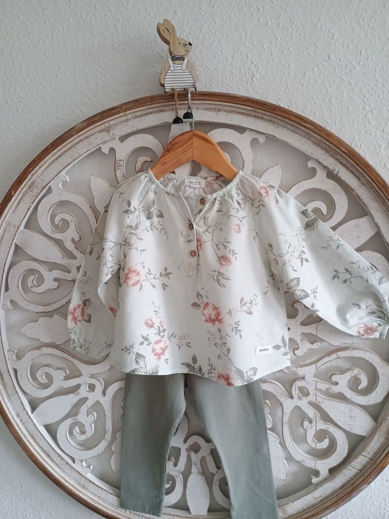 NEWBIE zestaw bluzeczka i legginsy rozmiar 86