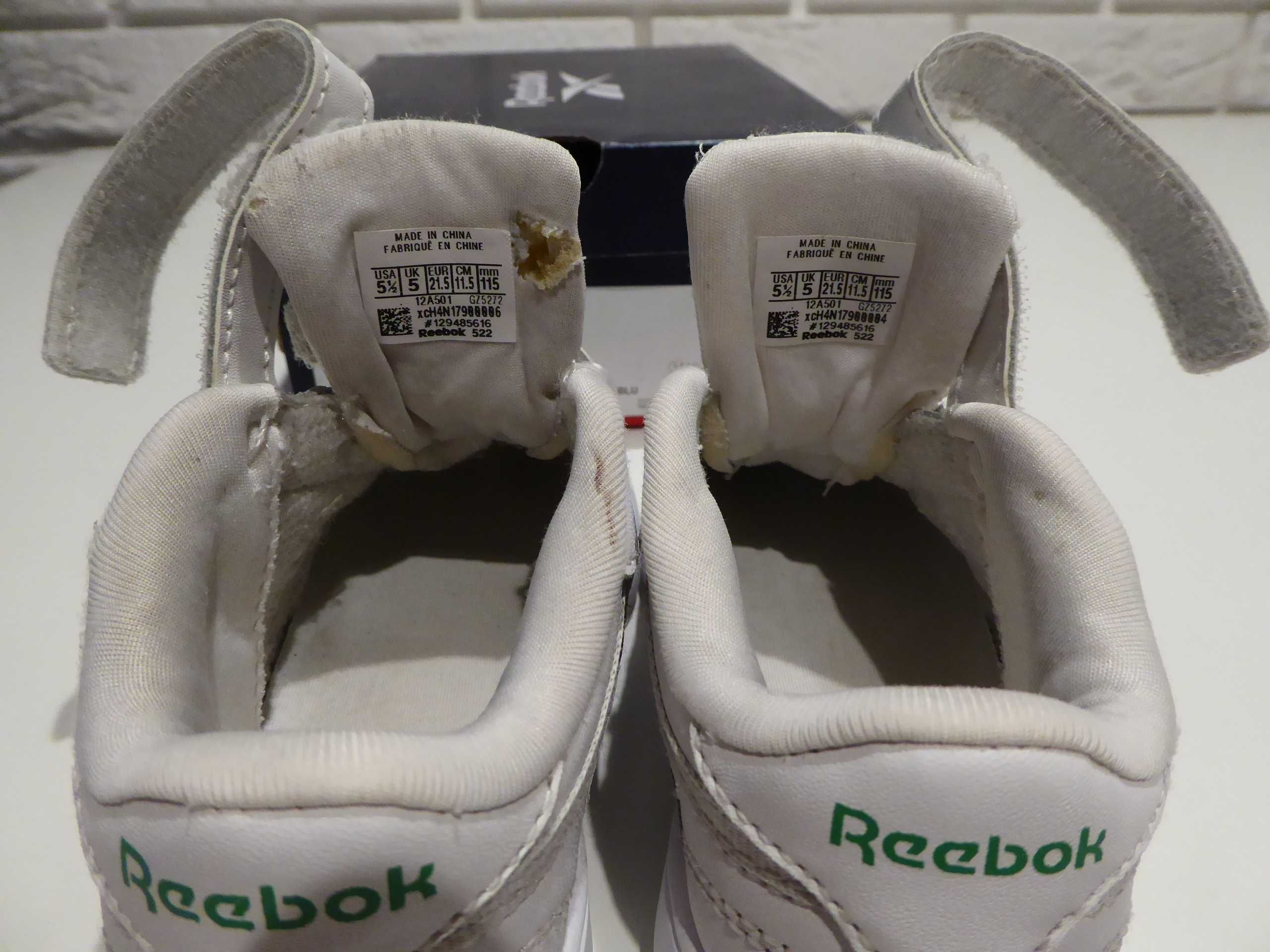 Buciki buty adidasy sneakersy niemowlęce dziecięce Reebok 21.5 białe