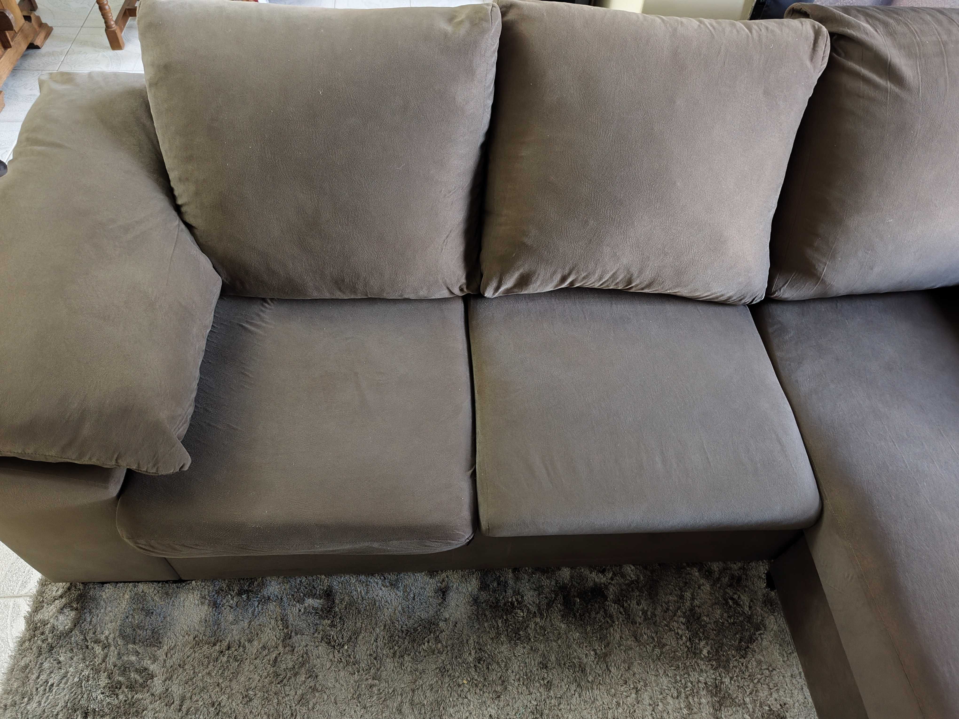 Sofá Chaiselongue Reversível Cinza
