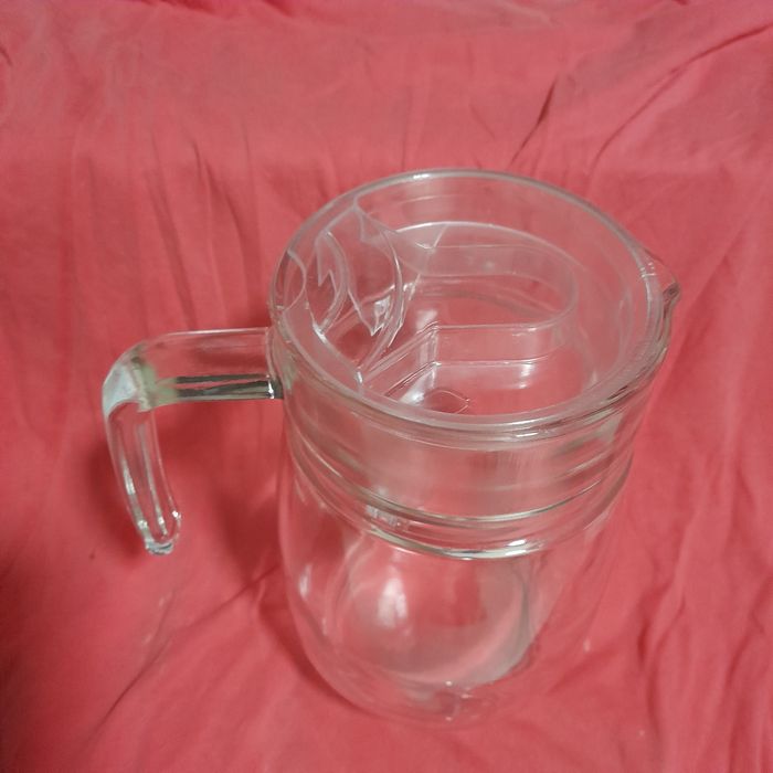 Jarro vidro Fruteira estanho