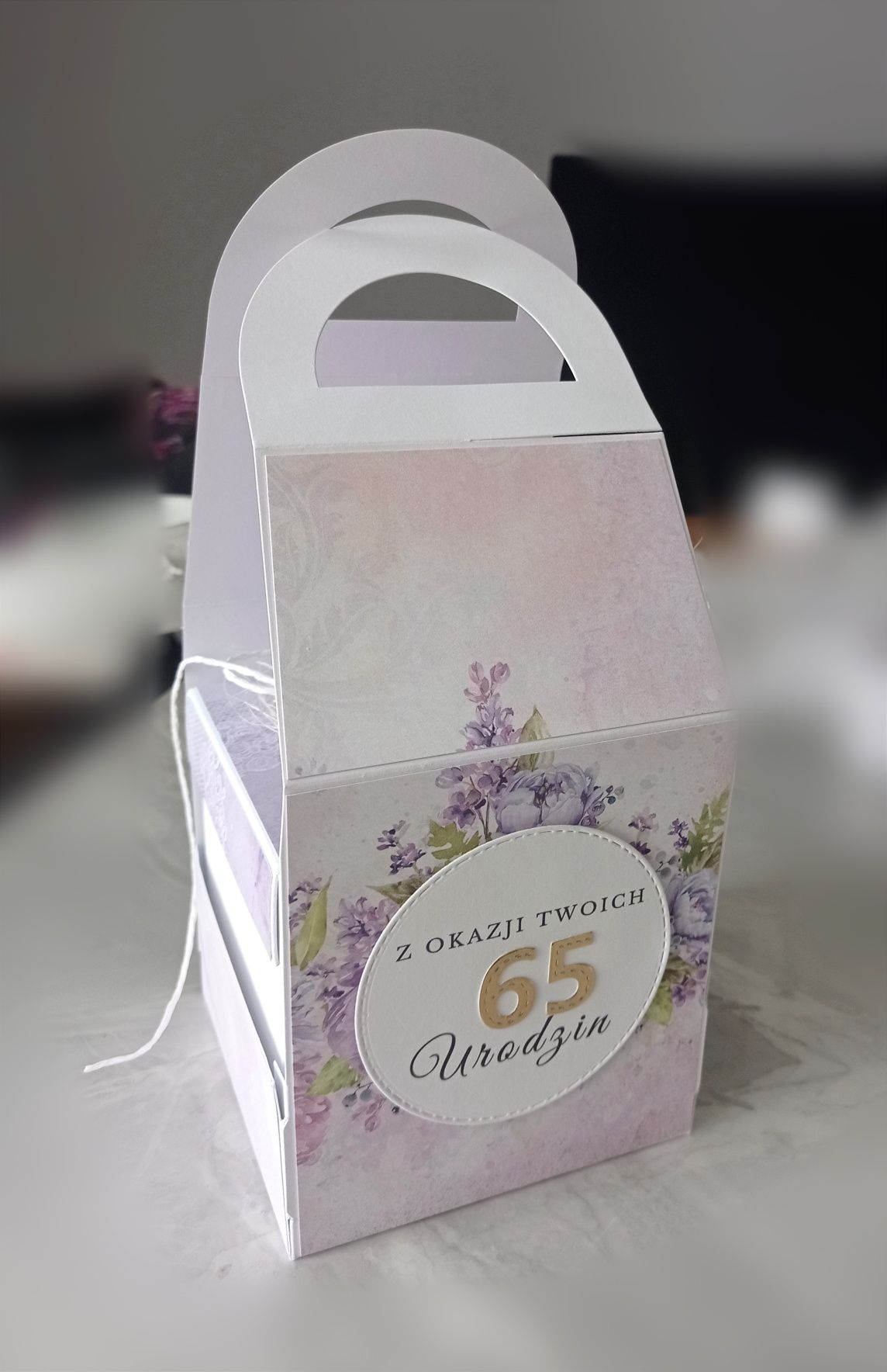 Pamiątka exploding box kartka 3d 60 urodziny