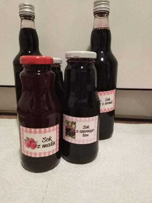 Sok/syrop Czarny Bez, Malina i inne