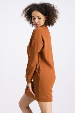 34 XS NOWA NEW YORKER bluza oversize długa dresowa BRĄZ CAMEL AMISU