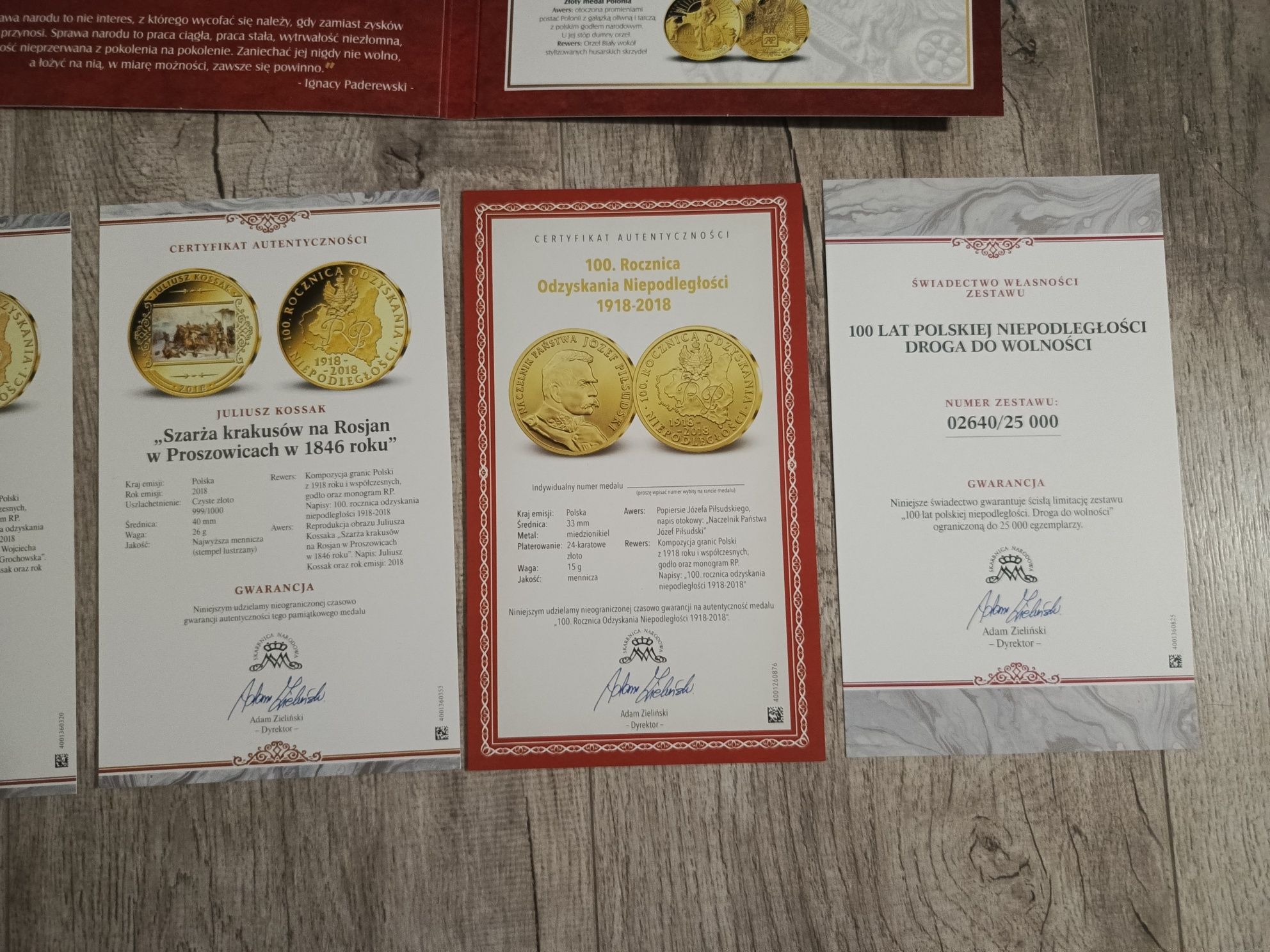 Zestaw medali kolekcjonerskich droga do wolności