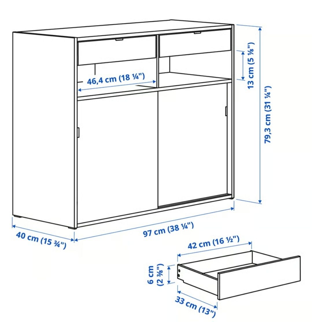 Nowy! Ikea SPIKSMED kredens jasnoszary